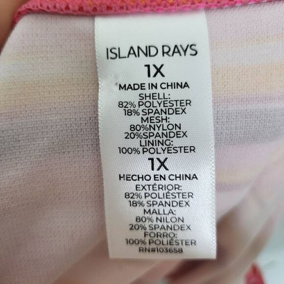Island Rays Striped Swim Bottom Size 1X - Picture 6 of 6